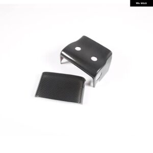 ジャガー F-TYPE 2013-2024 ABS マットブラックステアリングホイール ステアリングコラムベースカバー 装飾ステッカー カーアクセ - ABS carbon fibre
