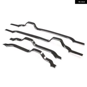 ランドローバー 4個 黒木目 ABS ドア装飾ストリップトリム アクセサリー ディスカバリー 4 LR4 2010-2016 カスタムパーツ アクセサリー 交 - Black Wood Grain
