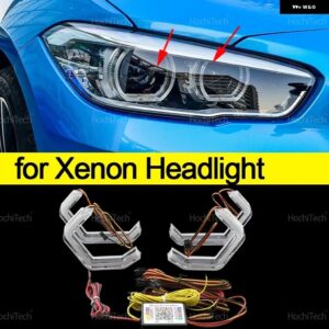 BMW 1シリーズ F20 F21 LCI 2015-2019 RGB カラフルなダイナミック ライト エンジェルアイズ リング LED APP 制御 DRL ウインカーライト カ - for Xenon Headlight