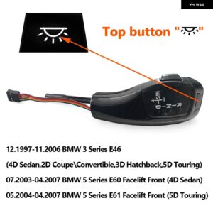 BMW LED ギア シフトノブ シフターキット E46 E39 E90 E60 E92 E38 E91 E61 E87 E93 E83 E63 E85 E82 E81 E89 E84 E88 E64 アクセサリー カ - E46 E60 E61 Black 1