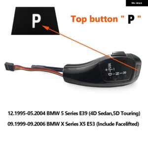 BMW LED ギア シフトノブ シフターキット E46 E39 E90 E60 E92 E38 E91 E61 E87 E93 E83 E63 E85 E82 E81 E89 E84 E88 E64 アクセサリー カ - E39 X5 E53 Black 2