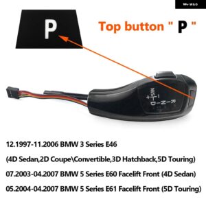 BMW LED ギア シフトノブ シフターキット E46 E39 E90 E60 E92 E38 E91 E61 E87 E93 E83 E63 E85 E82 E81 E89 E84 E88 E64 アクセサリー カ - E46 E60 E61 Black 2