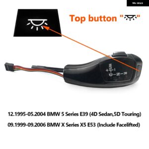 BMW LED ギア シフトノブ シフターキット E46 E39 E90 E60 E92 E38 E91 E61 E87 E93 E83 E63 E85 E82 E81 E89 E84 E88 E64 アクセサリー カ - E39 X5 E53 Black 1