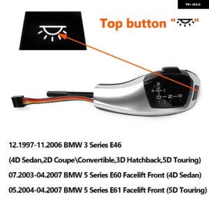BMW LED ギア シフトノブ シフターキット E46 E39 E90 E60 E92 E38 E91 E61 E87 E93 E83 E63 E85 E82 E81 E89 E84 E88 E64 アクセサリー カ - E46 E60 E61 Silver 1