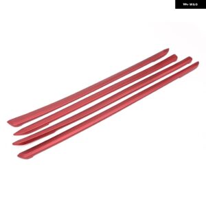 BMW 4個 カーボン ABS インテリア ドア装飾ストリップトリム 3シリーズ GT F34 2013-2018 アクセサリー カスタムパーツ アクセサリー 交換 - red