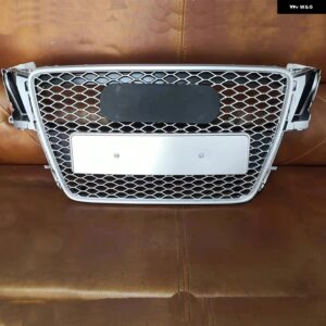 アウディ A5 S5 SLINE B8 2008-2011 フロントレーシンググリル オール ABS バンパー メッシュガードカーアクセサリー非 RS5 カスタムパーツ - without Emblem