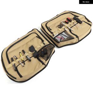 ランドローバー ディフェンダー 90 110 130 2020-2024 テールゲートウィンドウ 収納 袋多機能 ツール 収納 袋カーアクセサリー カスタムパ - Style A Beige