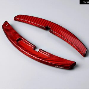 ポルシェ 2021 2022 パナメーラカイエン 992 911 カーボンステアリングホイール シフトパドル延長カーアクセサリー カスタムパーツ ア - red
