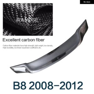 アウディ トランクスポイラー カーボン FRP リアウイングタイプ R スポイラー A4 B8 B8.5 セダン 2008-2015 カスタムパーツ アクセサリー - Carbon Fiber b8