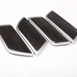 ランドローバー 4個 交換部品 ディスカバリー 5 L462 2017 2018 ABS グロスブラック室内ドア装飾パネル カバー トリム LR5 カスタムパーツ - Oak Wood Grain
