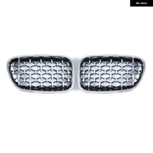 BMW 5シリーズ GT F07 528I 535I 550I ダイヤモンドフロントバンパー キドニーグリル カースタイリングレーシンググリル 2009-2017 自動グリ - all silver