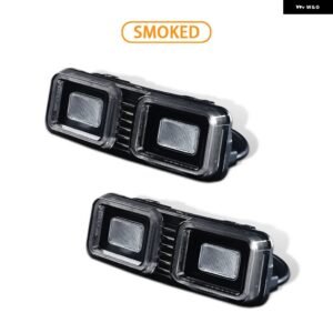 ランドローバー LED リアバンパー リフレクターテールブレーキ ストップランプ ウィンカーライト ディフェンダー 2020+ カーアクセサリー - style 3 smoke