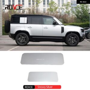 ランドローバー リアスペアタイヤカバー ボード ディフェンダー 2020-2023 90 110 カバー トランクテールゲート装飾 カスタムパーツ アクセ - Snowy Silver