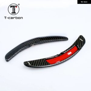 ポルシェ カーボン パナメーラ 2017 2018 2019 ステアリングホイール シフトパドル延長カーアクセサリー カスタムパーツ アクセサリー - black