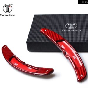 ポルシェ カーボン パナメーラ 2017 2018 2019 ステアリングホイール シフトパドル延長カーアクセサリー カスタムパーツ アクセサリー - red