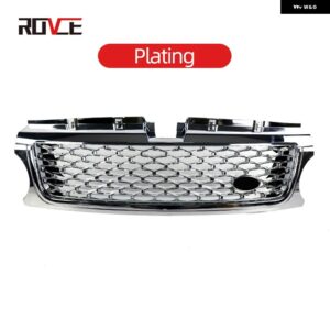 ランドローバー 1個 フロントバンパー グリル レンジローバースポーツ L320 2010-13 ABS カースタイリングメッシュグリル アクセサリー カ - plating silver