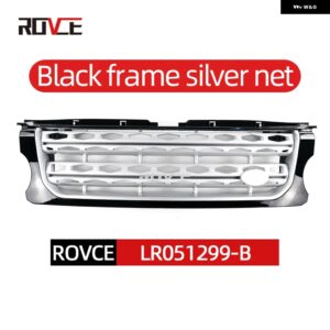 ランドローバー フロントバンパー グリル 車グリル ディスカバリー 4 2010-2016 L319 LR043292 LR051300 LR051299 LR024301 アクセサリー - 14-16 silver black
