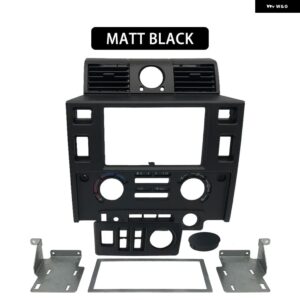 ランドローバー カースタイリング チューニング インテリア パーツ ダブルディンフェイシアキット ディフェンダー グロッシーブラック マッ - Matt black