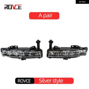 ランドローバー フロントバンパー LED フォグライト デイタイム ランニングライト レンジローバーヴォーグ 2023+ バンパー ランプ オートア - silver 2pcs