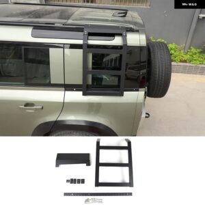ランドローバー ディフェンド 90 110 130 2020-2024 カースタイリングステンレス 黒サイドはしご車 外装 アクセサリー カスタムパーツ アク - Left
