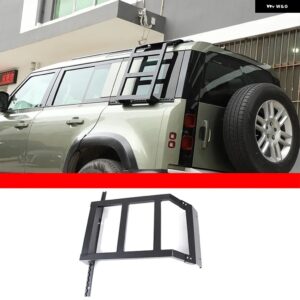 ランドローバー ディフェンド 90 110 130 2020-2024 合金黒車リアサイドラダールーフ はしごカーアクセサリー カスタムパーツ アクセサリー - Left