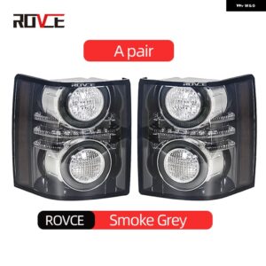 ランドローバー LED リアテール レンジローバーヴォーグ 2010-2012 L322 スモークレンズ電球ストップハザードウィンカーライト ブレーキ ラ - 2pcs