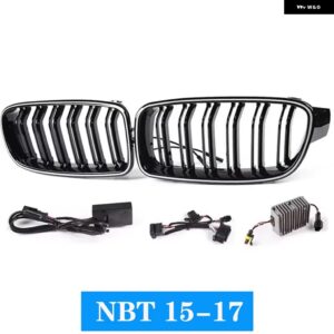BMW LED フロントバンパー レーシンググリル 3シリーズ F30 F31 F35 320I 325I 328I 2013-2019 グリル キドニーレーシンググリル カスタム - NBT 15-17