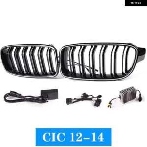 BMW LED フロントバンパー レーシンググリル 3シリーズ F30 F31 F35 320I 325I 328I 2013-2019 グリル キドニーレーシンググリル カスタム - CIC 12-14
