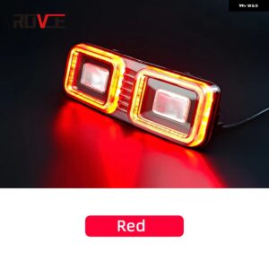 ランドローバー リアバンパー リフレクター LED ライト ウィンカーライト ディフェンダー 2020-2024 スタイルリバースランプ カスタムパー - red 2pcs