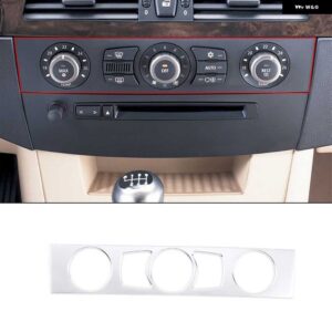 BMW コンソール エアコンボリュームボタン CD パネル 装飾フレーム カバー 5シリーズ E60 2004-2010 インテリア - Style E