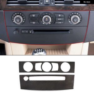 BMW コンソール エアコンボリュームボタン CD パネル 装飾フレーム カバー 5シリーズ E60 2004-2010 インテリア - Style A