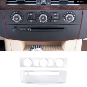 BMW コンソール エアコンボリュームボタン CD パネル 装飾フレーム カバー 5シリーズ E60 2004-2010 インテリア - Style B