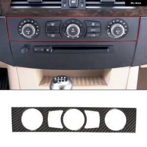 BMW コンソール エアコンボリュームボタン CD パネル 装飾フレーム カバー 5シリーズ E60 2004-2010 インテリア - Style C