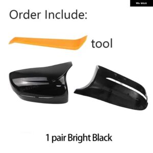 BMW ブラックカーボンルックエクステリアサイドバックミラー カバー トリム M5 F90 M8 F91 F92 F93 8シリーズ M850I - Bright Black