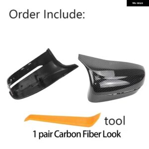 BMW ブラックカーボンルックエクステリアサイドバックミラー カバー トリム M5 F90 M8 F91 F92 F93 8シリーズ M850I - Carbon Fiber Look