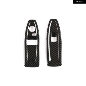BMW 1 2シリーズ F20 F21 F22 F45 F46 2014-2019 カーボンスタイル ガラスリフト スイッチ パネル 装飾フレーム オート - carbon fiber