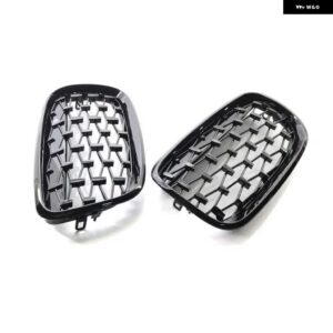 BMW X5 E70 X6 E71 2007-2013 ABS 車グリル フロントキドニーグリル ダイヤモンドスタイル クロームブラック 51137157687 51137157688 51137185223 - black