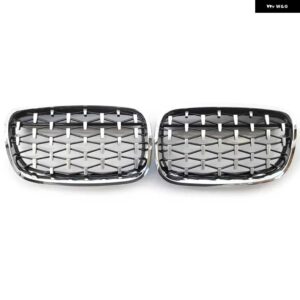 BMW X5 E70 X6 E71 2007-2013 ABS 車グリル フロントキドニーグリル ダイヤモンドスタイル クロームブラック 51137157687 51137157688 51137185223 - Silver