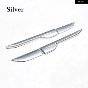 ランドローバー レンジローバー EVOQUE 2012-2018 フェンダー サイドエアベント アウトレットカバー トリム装飾ステッカー カー - Silver