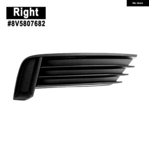 アウディ フロントバンパー フォグライト カバー A3 S3 2013-2017 カー ブラック フォグランプ シェル #8V5807681 #8V5807682 - right