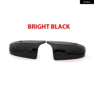 BMW カーボンルックバックミラー サイドミラー カバー キャップホーン形状 X5 E70 X6 E71 2008-2013 - Bright Black