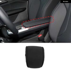 BMW PU レザー黒 X1 U11 2023-2024 センターコンソール ケース中央アームレストボックス カバー カー - Style C-Cloth