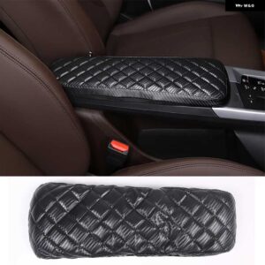 BMW PU レザー黒 X1 U11 2023-2024 センターコンソール ケース中央アームレストボックス カバー カー - Style A - leather