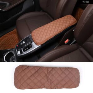 BMW PU レザー黒 X1 U11 2023-2024 センターコンソール ケース中央アームレストボックス カバー カー - Style C - leather