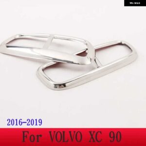 ボルボ 2個 ステンレス テールマフラーマフラー出力カバー トリム XC60 S60 XC90 S90 V90 外装 - For　XC90　2016-2019