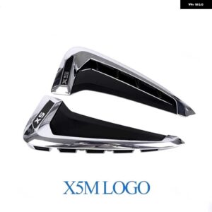 BMW 9 スタイル サイドベント エアフローフェンダー インテークステッカー サメエラサイドベント カバー トリム Xシリーズ X5 F15 X5M F85 - Silver