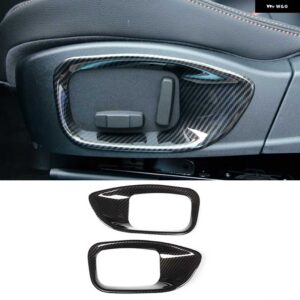 ジャガー ABS クロームカーシート 調整ボタン フレーム トリム装飾カバー XE XF F-PACE F ペース X761 インテリア - carbon fiber