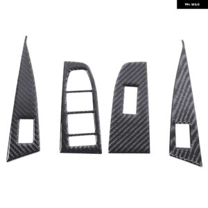BMW 車ガラスリフト装飾フレーム ステッカー 5シリーズ G60 2024 + ソフトカーボンインテリア 4個 LHD - Soft carbon fiber