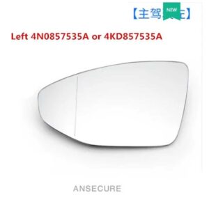 アウディ 外装リア加熱ミラー ガラスプレートと A6 C8 S6 A7 A8 2019-2023 4N0857535A 4N0857536A - Right 4N0857536A