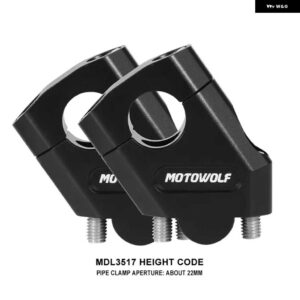 BMW 汎用 オートバイ ハンドル バーライザーバー マウント ハンドル クランプ 28MM 22MM ホンダ R1200GS ヤマハ MT07 MT09 - 22mm Black